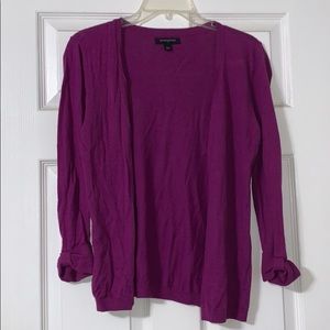 Purple cardigan